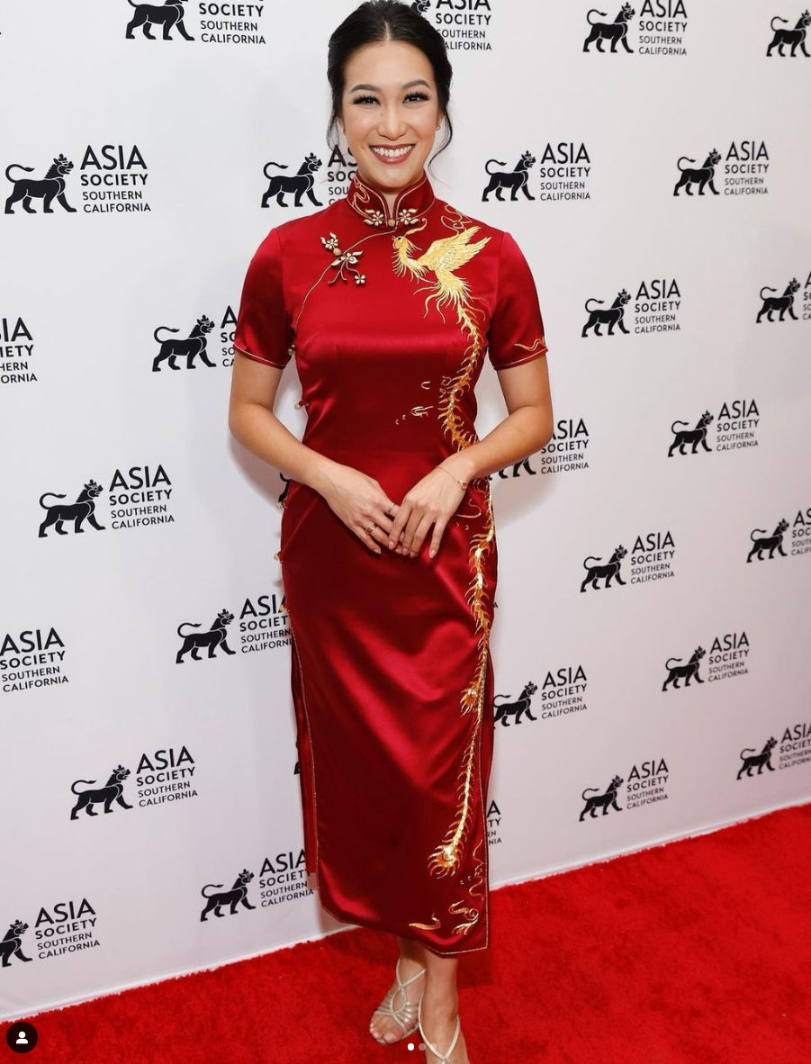 red chinese dress